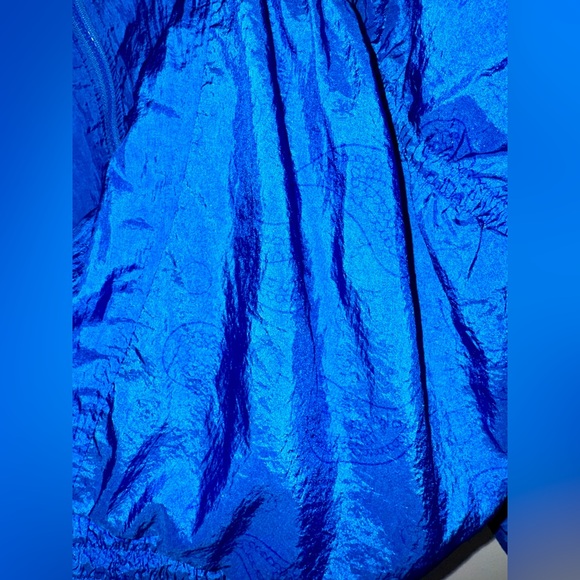 Vintage Wimbledon Tennis Jacket Windbreaker Size Large Circa 80/90 Blue Paisley - Picture 3 of 6